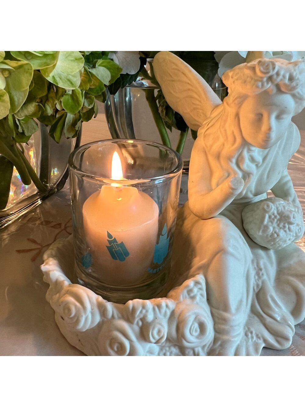Partylite Retired Vintage White Angelic Figurine Candle Holder - Picture 5 of 5